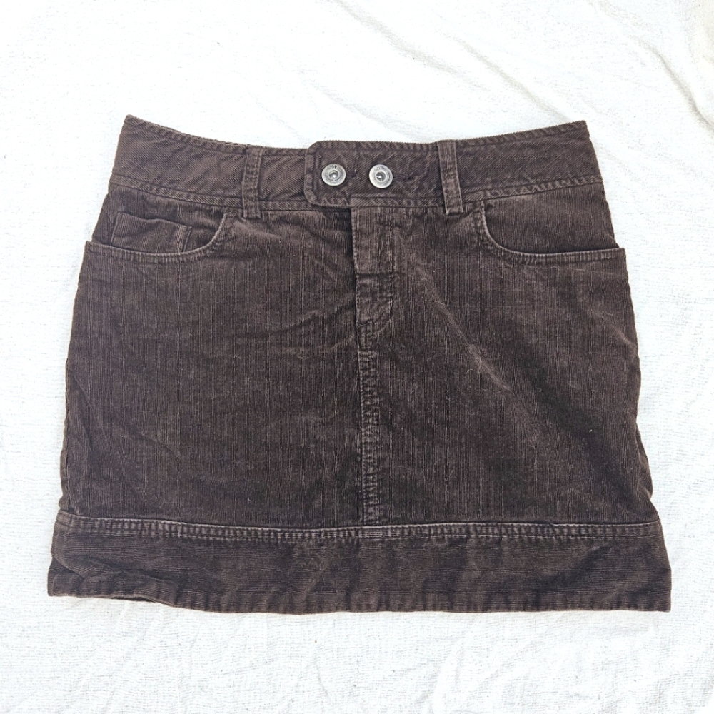 Vintage Eastern Mountain Sports, Corduroy Skirt, Size 2, Brown